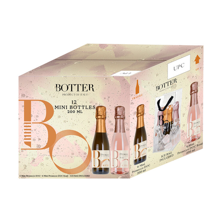 Prosecco DOC Botter 6/200ml + Prosecco Rosé Botter 6/200ml + Ice bag — Imagen 1 de 4