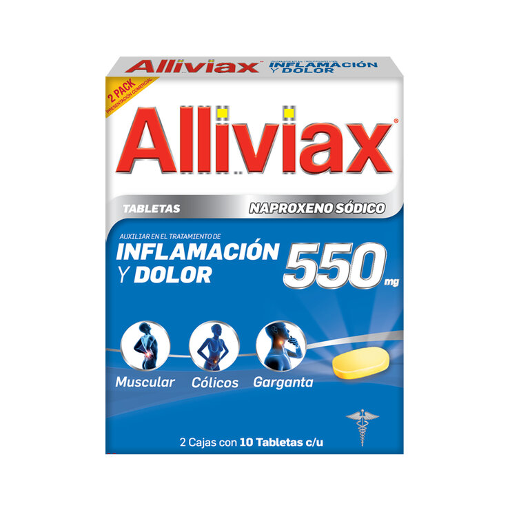 Alliviax 550 mg 20 tabletas — Imagen 1 de 3