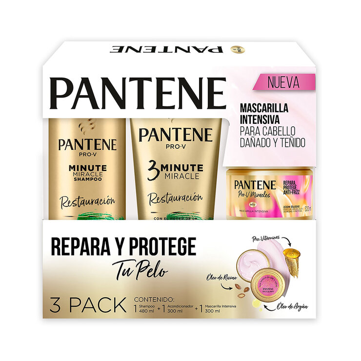 Pantene Kit de Reparación y Protección para el Cabello 3 pzas — Imagen 1 de 4
