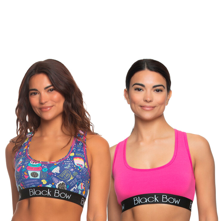 Black Bow Bralette para Dama 2 piezas Varias Tallas y Colores — Imagen 2 de 4
