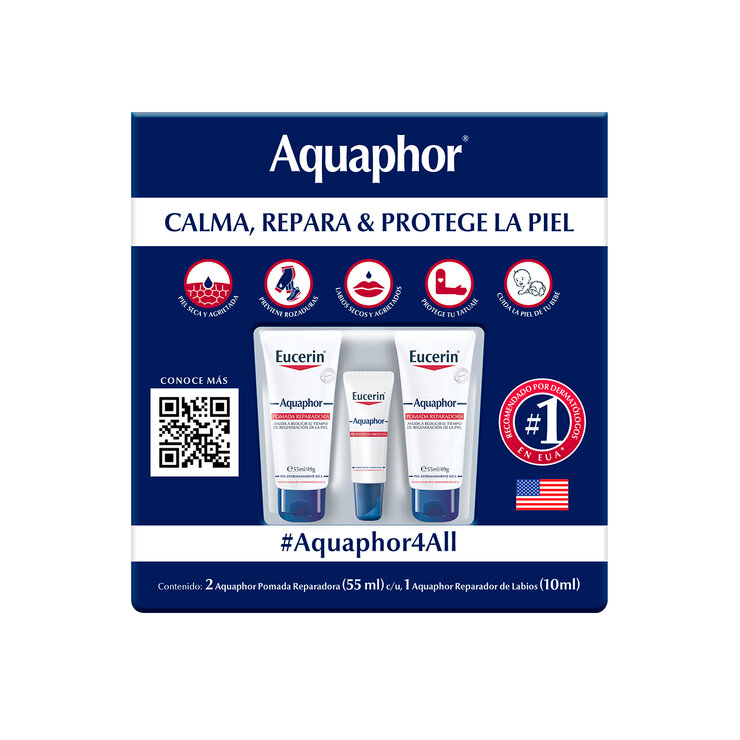Eucerin Aquaphor 2 Cremas reparadoras y bálsamo labial — Imagen 1 de 3