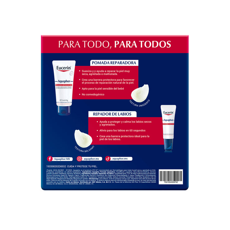Eucerin Aquaphor 2 Cremas reparadoras y bálsamo labial — Imagen 2 de 3