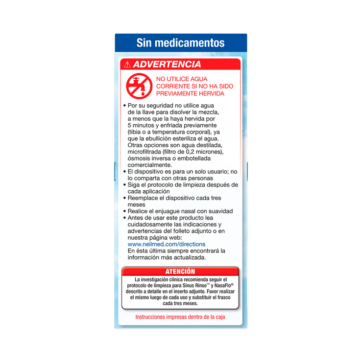 NeilMed Sinus Rinse Enjuage Nasal  de Solución Salina 60 Sobres. — Imagen 2 de 4