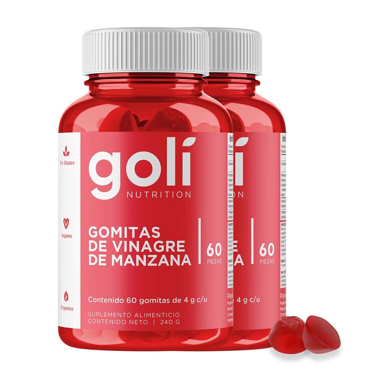 Goli Gomitas de Vinagre de Manzana 2 Frascos de 60 c/u — Imagen 1 de 4