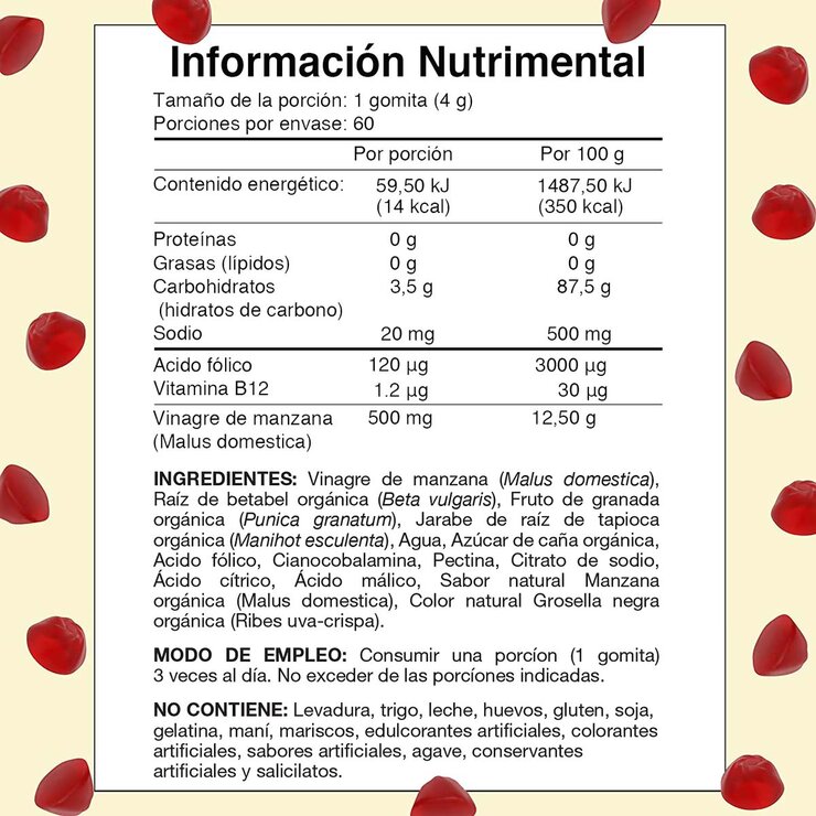 Goli Gomitas de Vinagre de Manzana 2 Frascos de 60 c/u — Imagen 4 de 4
