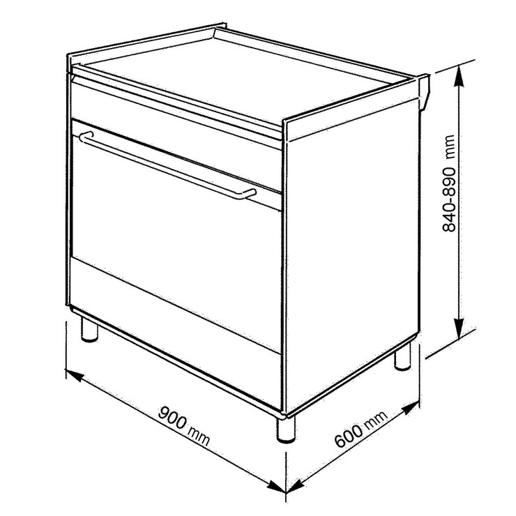 Estufa a gas 5 quemadores 90cm Smeg — Imagen 2 de 3