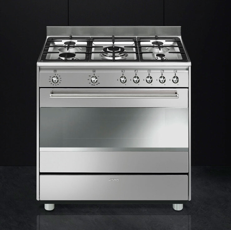 Estufa a gas 5 quemadores 90cm Smeg — Imagen 3 de 3