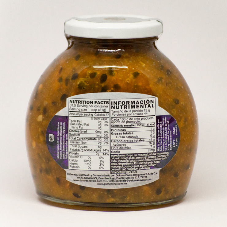 Gurrumina Mermelada de Maracuyá 660 g  — Imagen 2 de 3