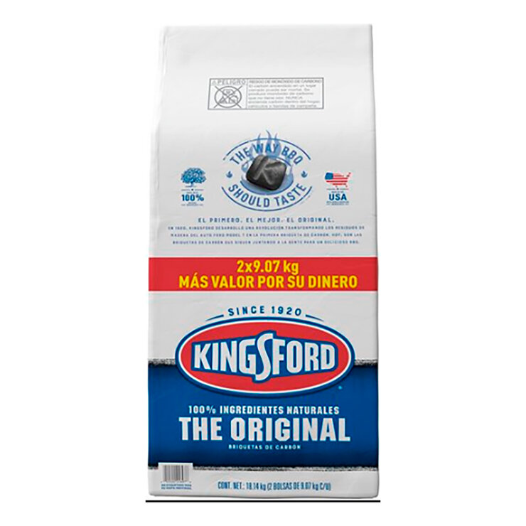 Briquetas de Carbón Kingsford 2 bolsas de 9.07 Kg — Imagen 1 de 4