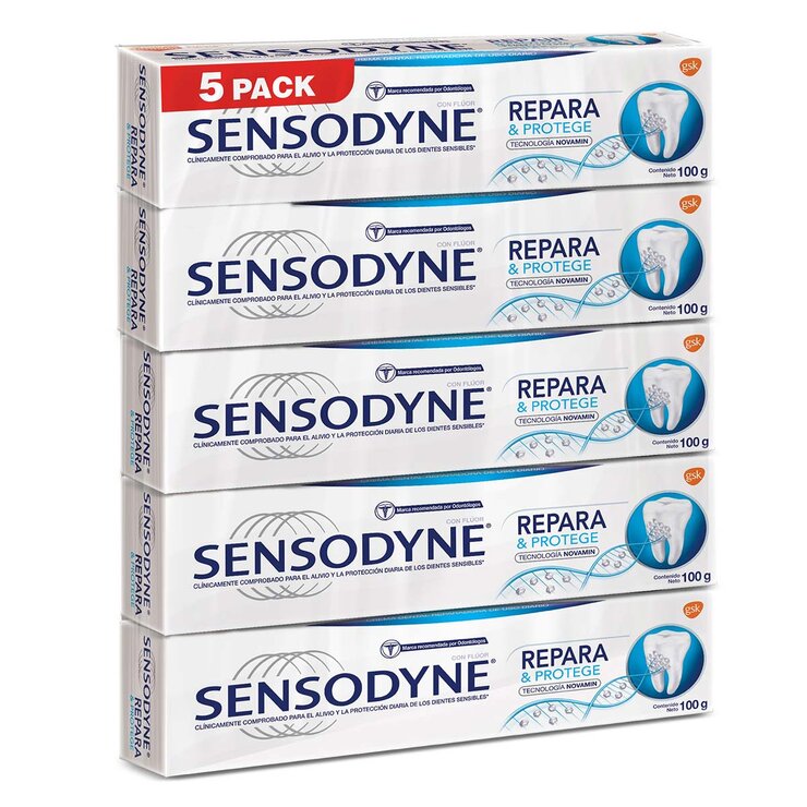 Sensodyne Crema Dental Repara y Protege 5 pzas de 100 gr — Imagen 2 de 4