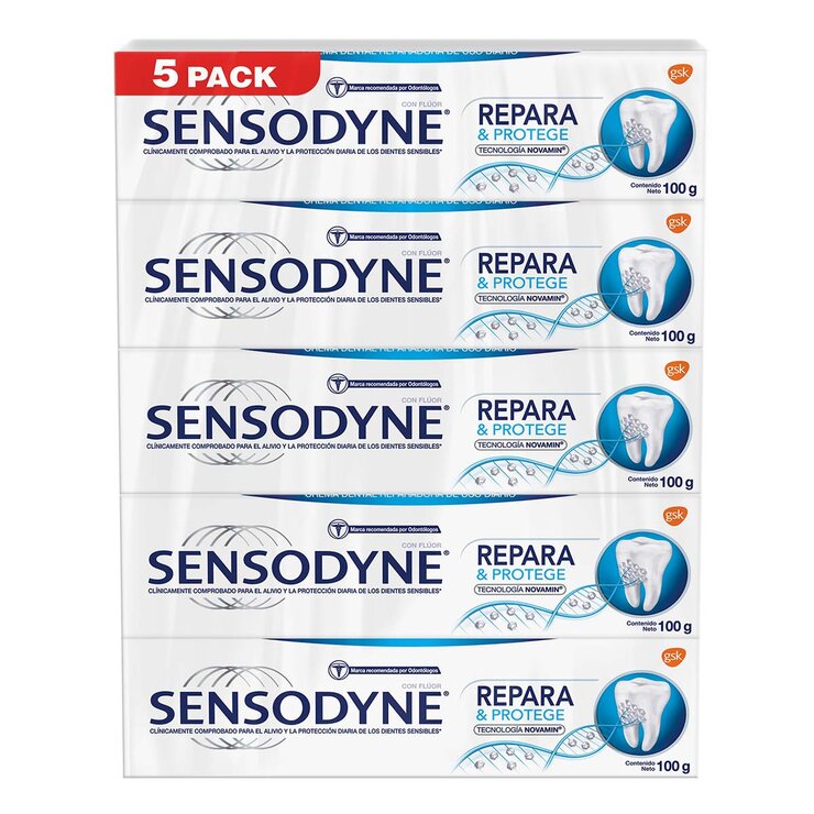 Sensodyne Crema Dental Repara y Protege 5 pzas de 100 gr — Imagen 1 de 4