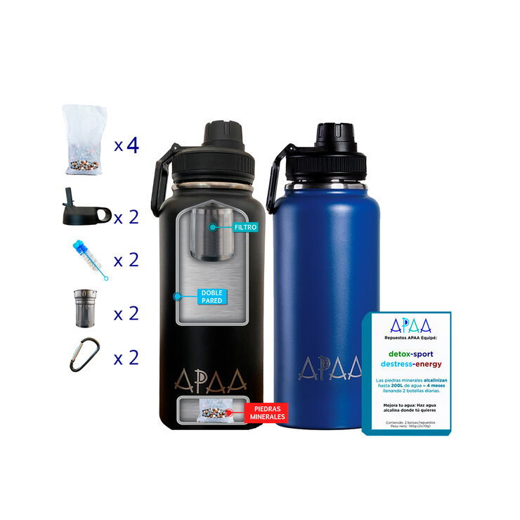 APAA, Juego de 2 Botellas Multifuncionales + 4 Repuestos — Imagen 1 de 4