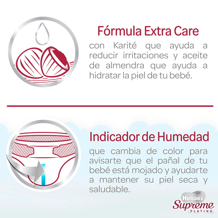Huggies Supreme Platino Pañales Etapa 2, 120 pzas — Imagen 2 de 3