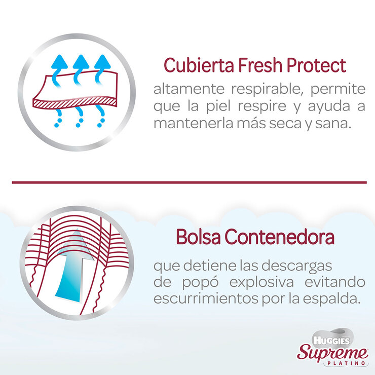 Huggies Supreme Platino Pañales Etapa 2, 120 pzas — Imagen 3 de 3