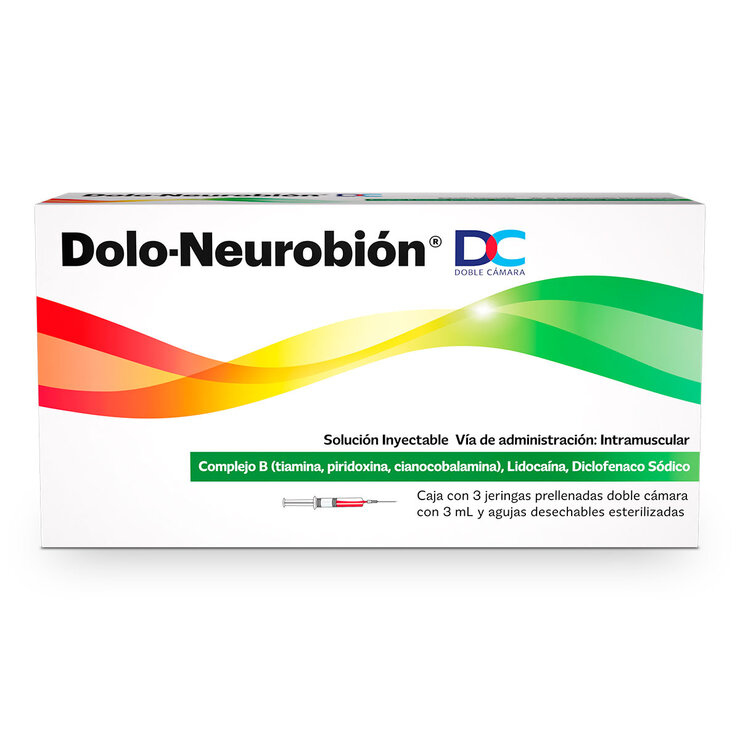 Dolo-Neurobión DC Inyectable con 3 jeringas prellenadas de 3ml — Imagen 1 de 2