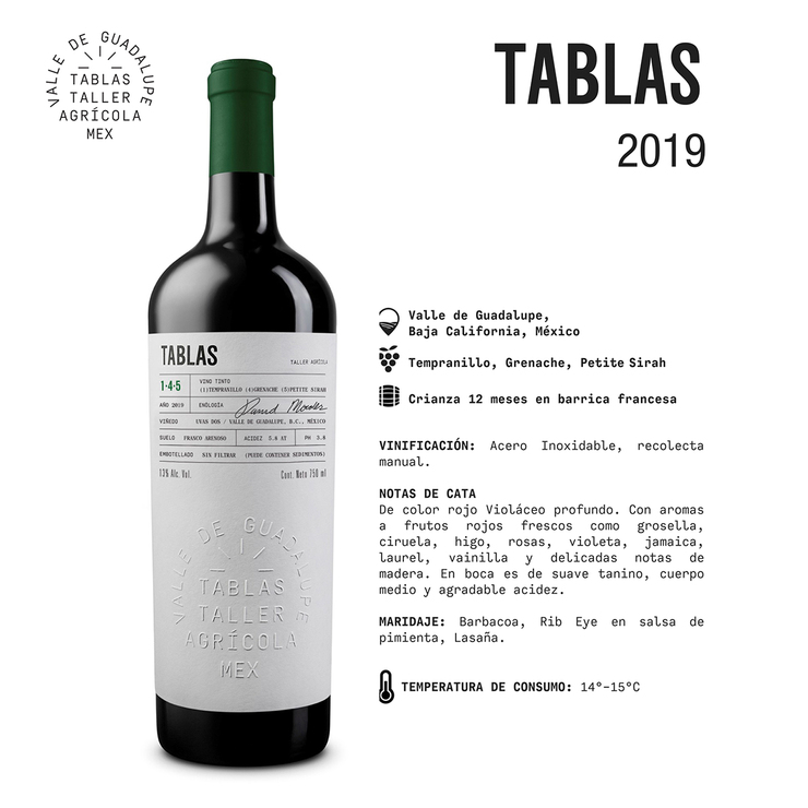 Vino Tinto Tablas 750 ml — Imagen 4 de 4