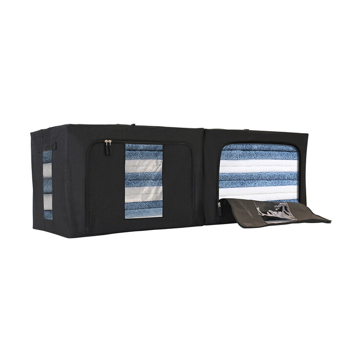 AG Box, Set de 2 Cajas Flexibles de Almacenamiento Negras — Imagen 1 de 4