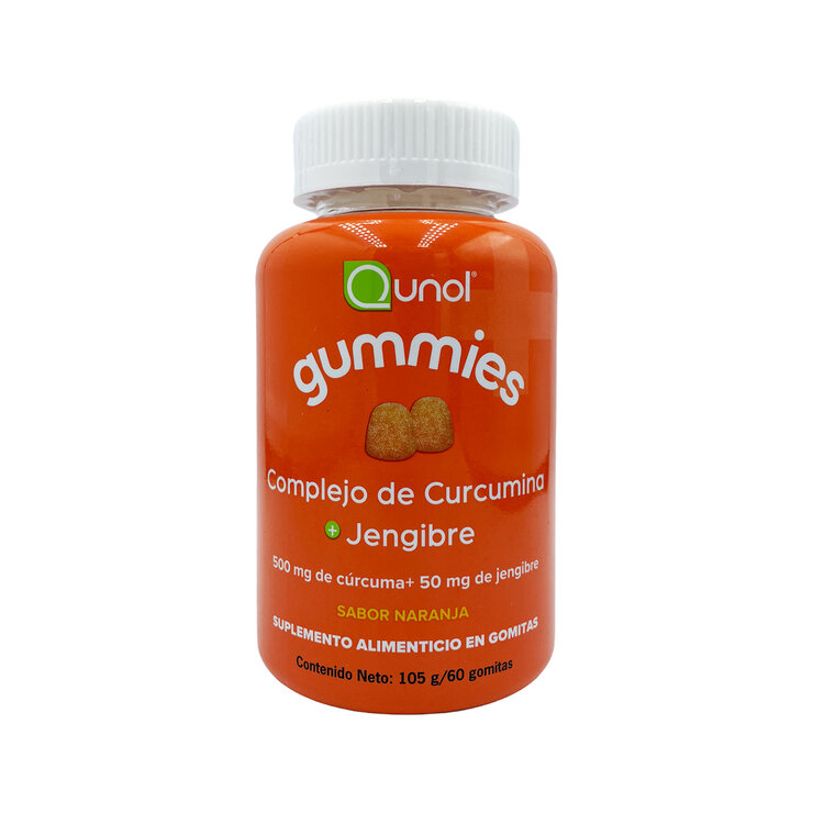 Qunol Complejo de Curcumina y Jengibre 60 Gomitas — Imagen 1 de 3