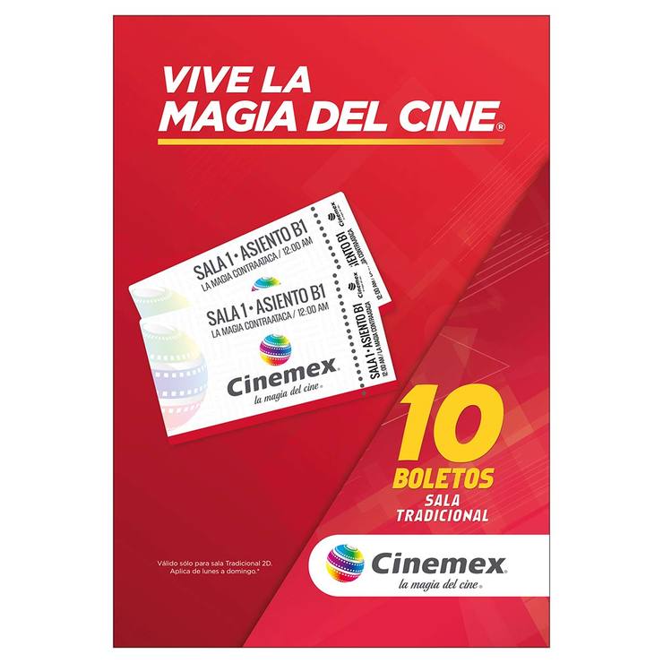 Cinemex 10 Boletos de Cine