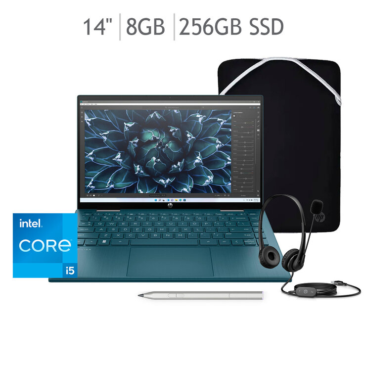 HP Laptop Pavilion x360 14-dy2005la + Funda Protección Reversible + Lápiz Zenvo Natural Silver + HP Stereo Headset  — Imagen 1 de 4