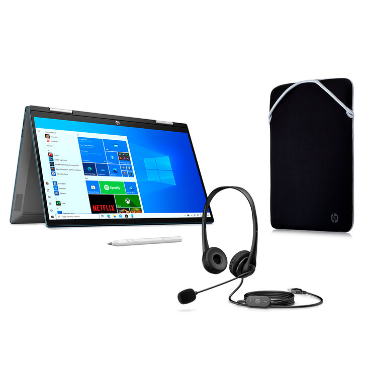 HP Laptop Pavilion x360 14-dy2005la + Funda Protección Reversible + Lápiz Zenvo Natural Silver + HP Stereo Headset  — Imagen 2 de 4
