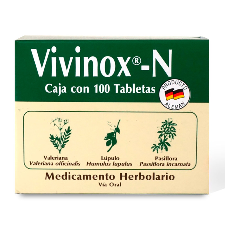 Vivinox N Valeriana 2 Cajas con 100 Tabletas c/u — Imagen 1 de 3