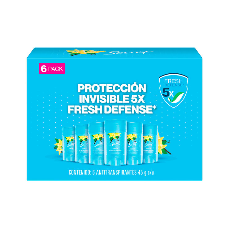 Secret Antitranspirante en Gel de Vainilla 6pz de 45gr  — Imagen 1 de 4