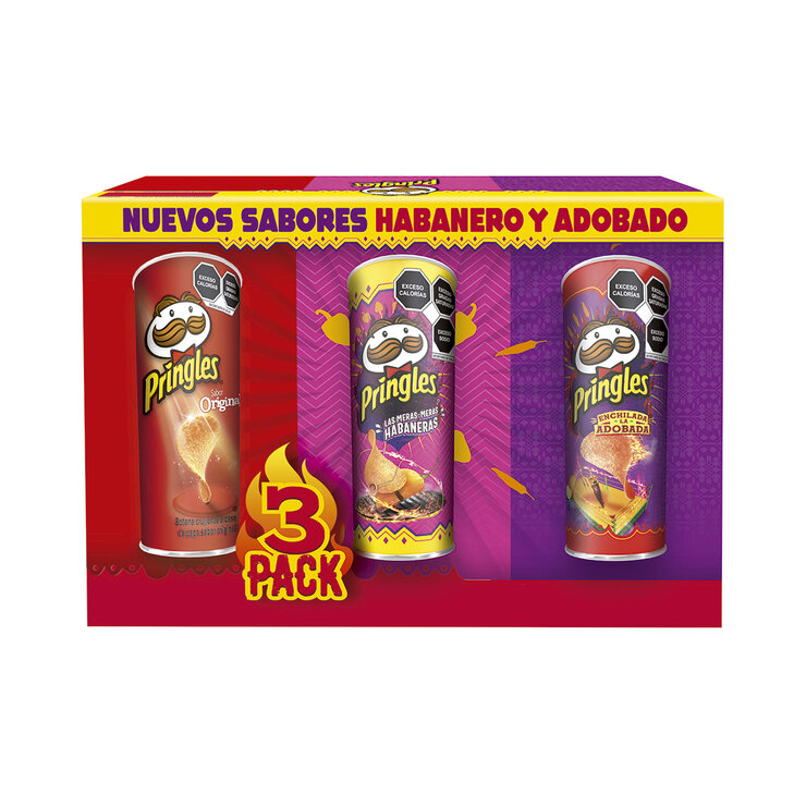 Pringles Papas Surtidas 3 pzas de 124 g — Imagen 2 de 3