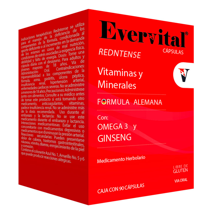Evervital Redntense 90 Cápsulas