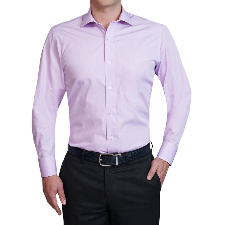 Emporio Colombo Camisa Caballero, Corte Slim/Reg, Mascotita Lila V — Imagen 1 de 3