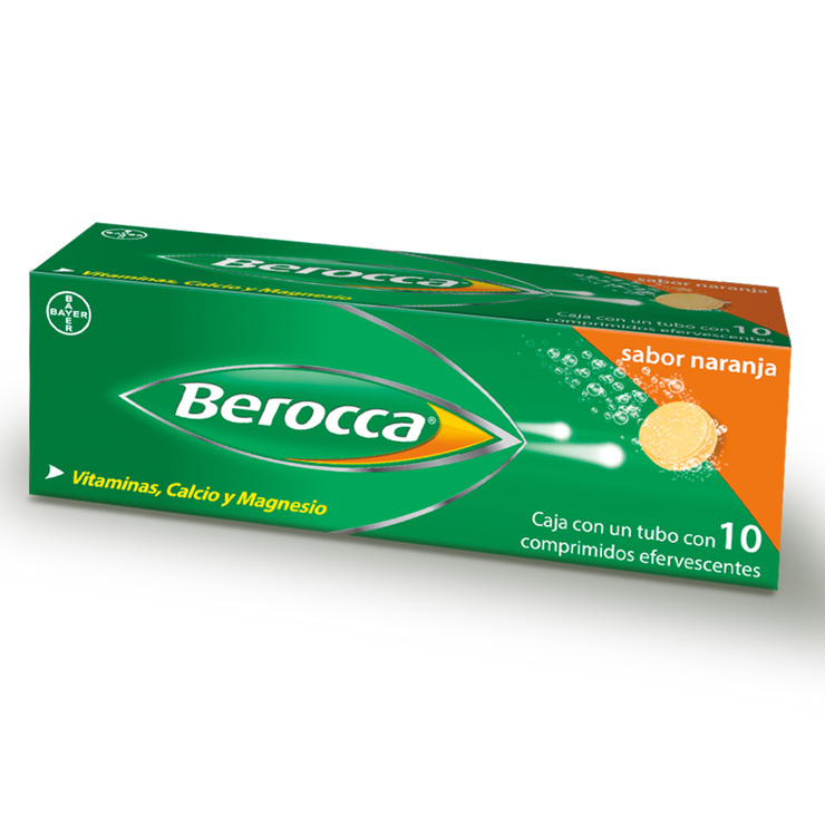 Berocca Vitaminas Calcio y Magnesio Paquete con 3 Tubos de 10 Comprimidos Efervescentes c/u — Imagen 1 de 4