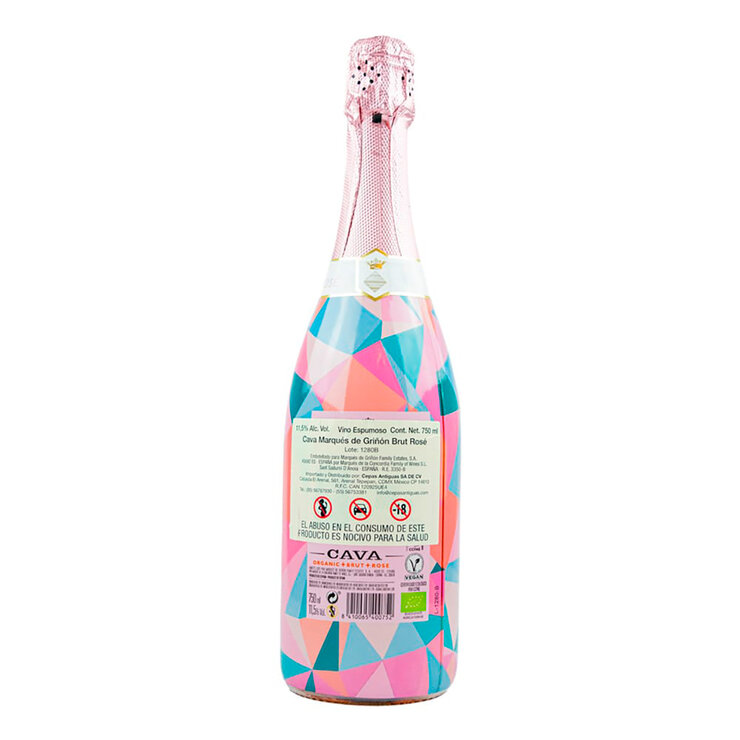 Vino Espumoso Marqués de Griñon Rose Orgánica 750ml — Imagen 3 de 3