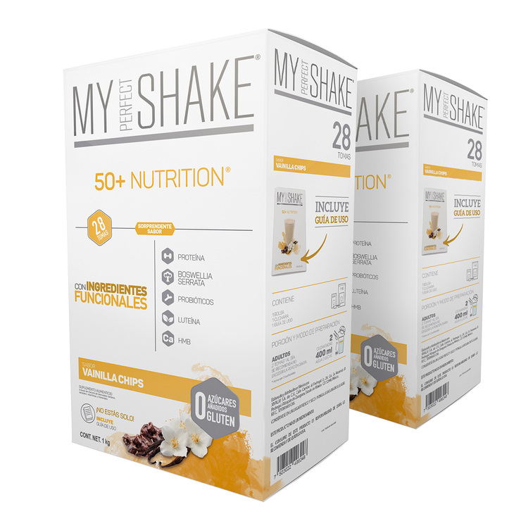 Bebida en Polvo Sabor Vainilla Chips, My Perfect Shake 50+, 2kg