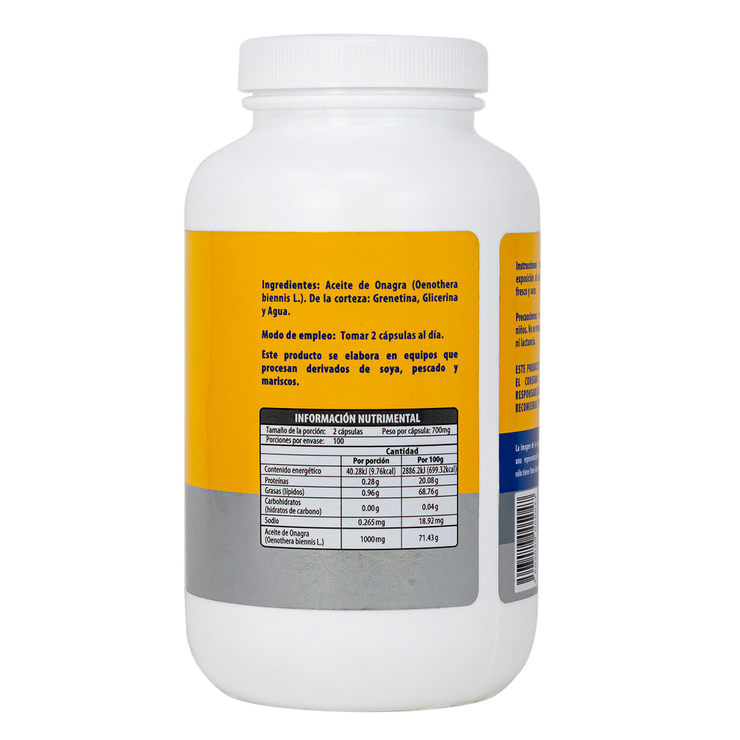 Naturagel Aceite de Onagra 200 Cápsulas. — Imagen 3 de 3