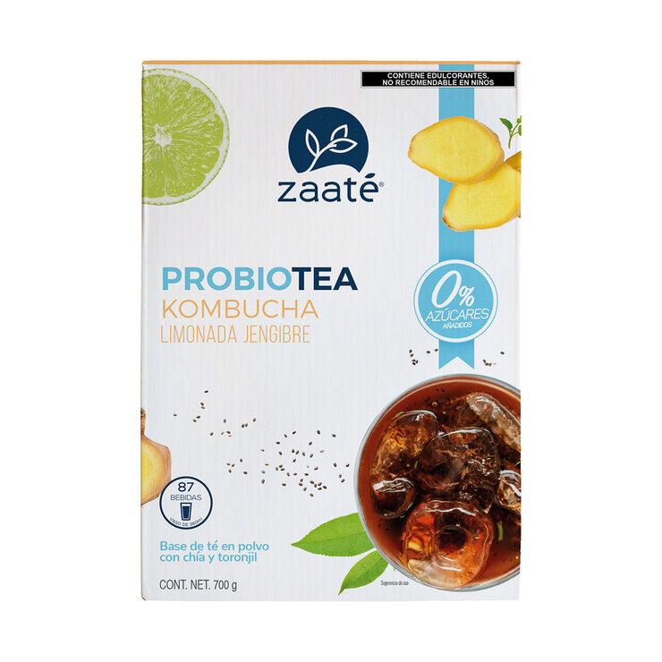 Zaaté Té Verde Kombucha Limonada Jengibre sin Azúcar 700 g — Imagen 1 de 4