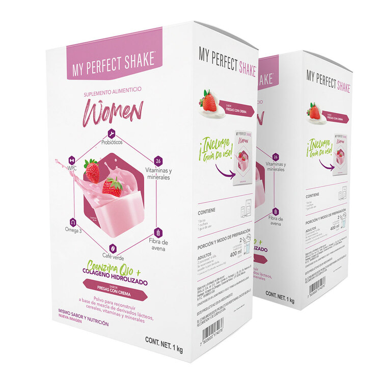 My Perfect Shake Bebida en Polvo Sabor Fresas con Crema 2kg