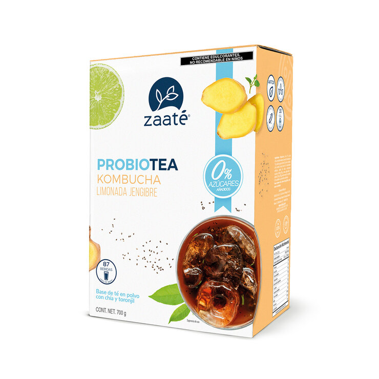 Zaaté Té Verde Kombucha Limonada Jengibre sin Azúcar 700 g — Imagen 4 de 4