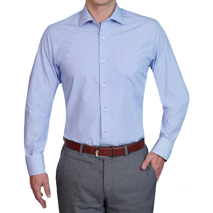 Emporio Colombo, Camisa Vestir Caballero, Corte Slim y/o Regular, Rayas Rey — Imagen 1 de 3