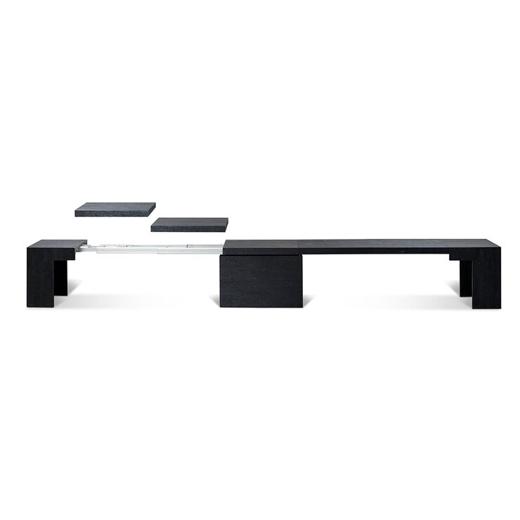 Transformer Table, Set de Comedor Expandible, Capacidad de hasta 12 Personas, 100% Madera, Color Negro — Imagen 2 de 4