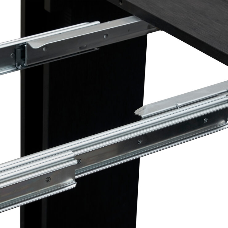 Transformer Table, Set de Comedor Expandible, Capacidad de hasta 12 Personas, 100% Madera, Color Negro — Imagen 3 de 4