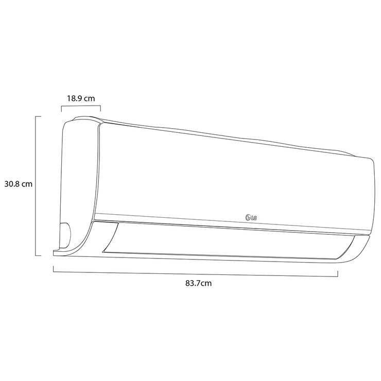LG Aire Acondicionado DualCool Inverter WIFI Enfriamiento y Calefacción 12,000 Btus VP122HR — Imagen 3 de 4