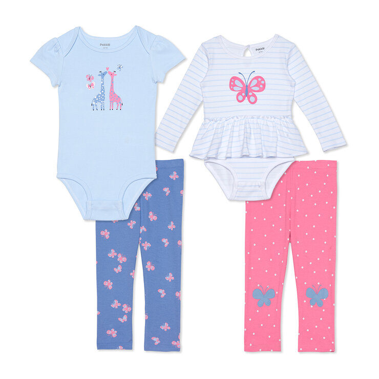 Pekkle Conjunto 4 piezas para Niñas Varias Tallas y Colores — Imagen 3 de 4
