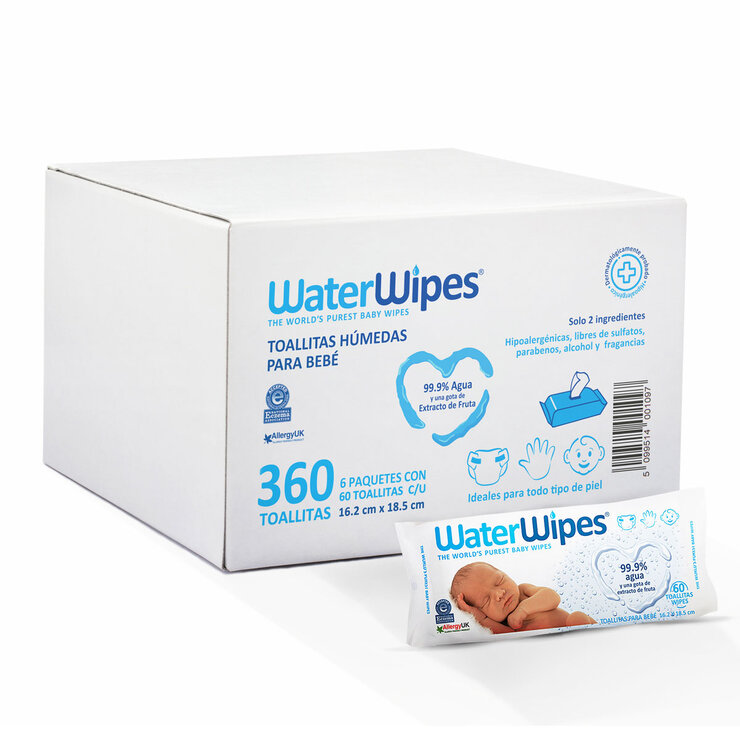 Water Wipes Toallitas Húmedas para Bebé  360 pzas — Imagen 1 de 3
