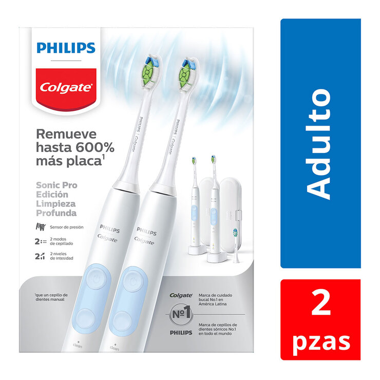 Philips Colgate, Cepillo de dientes Eléctrico SonicPro 40, 2 piezas — Imagen 1 de 4