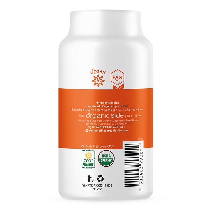 Organic Side Turmeric con Piperina 110 Cápsulas — Imagen 2 de 3