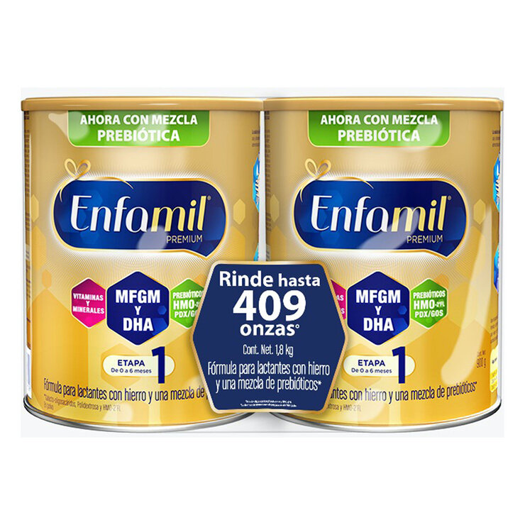 Enfamil Fórmula Infantil Etapa 1, 2 latas de 900 g c/u