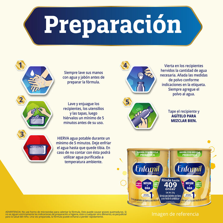 Enfamil Fórmula Infantil Etapa 1, 2 latas de 900 g c/u — Imagen 3 de 3