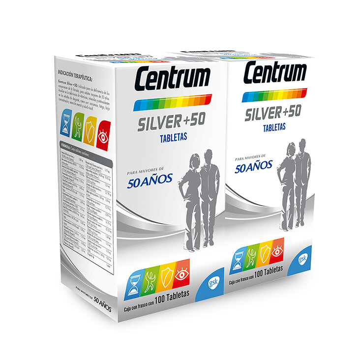 Multivitaminico Centrum Silver 2pack 100 tabletas c/u — Imagen 1 de 4