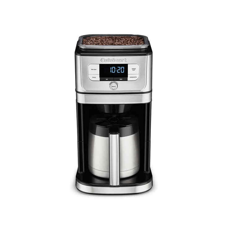 Cuisinart, Cafetera con molino para 10 tazas con jarra de acero — Imagen 2 de 4