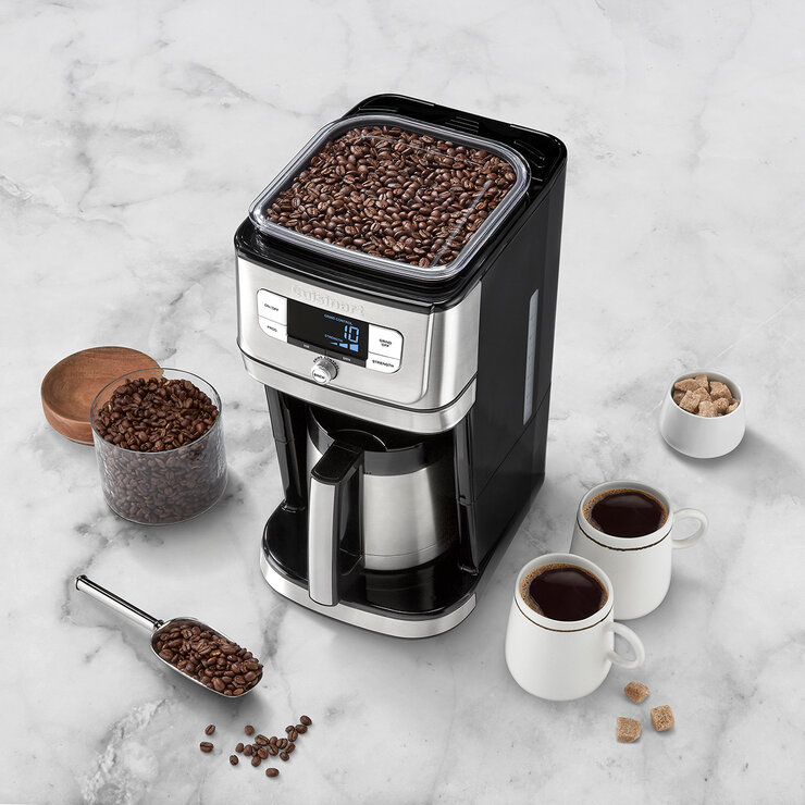 Cuisinart, Cafetera con molino para 10 tazas con jarra de acero — Imagen 4 de 4